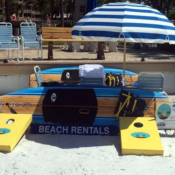 beach game stand